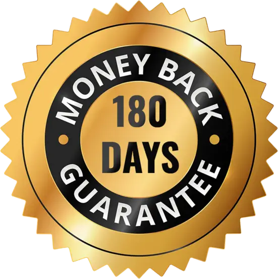 Alpha Steel 60-day money-back guarantee badge